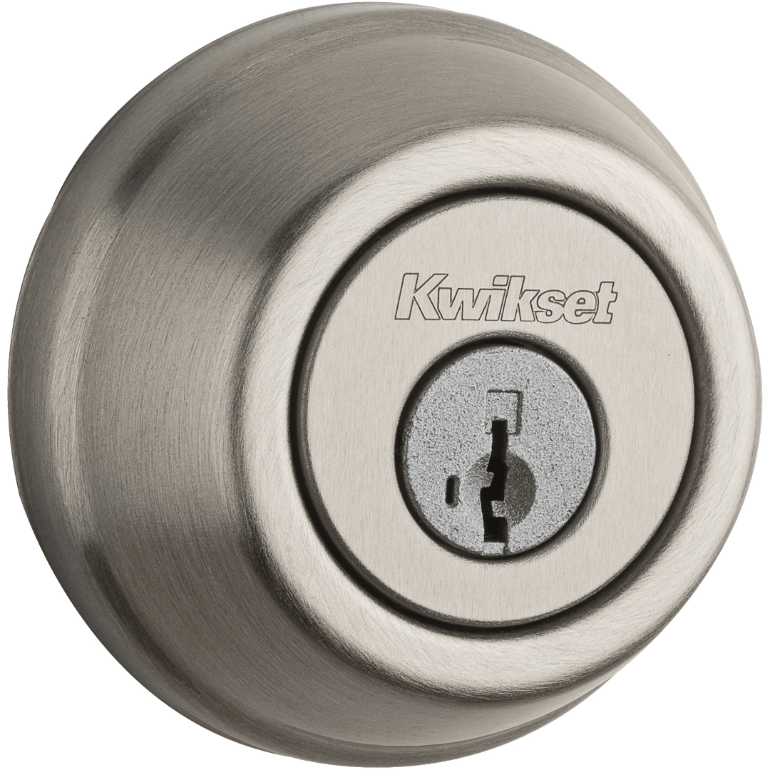 910 Signature Series Traditional Deadbolt featuring SmartKey Security™ and Home Connect Technology in Satin Nickel