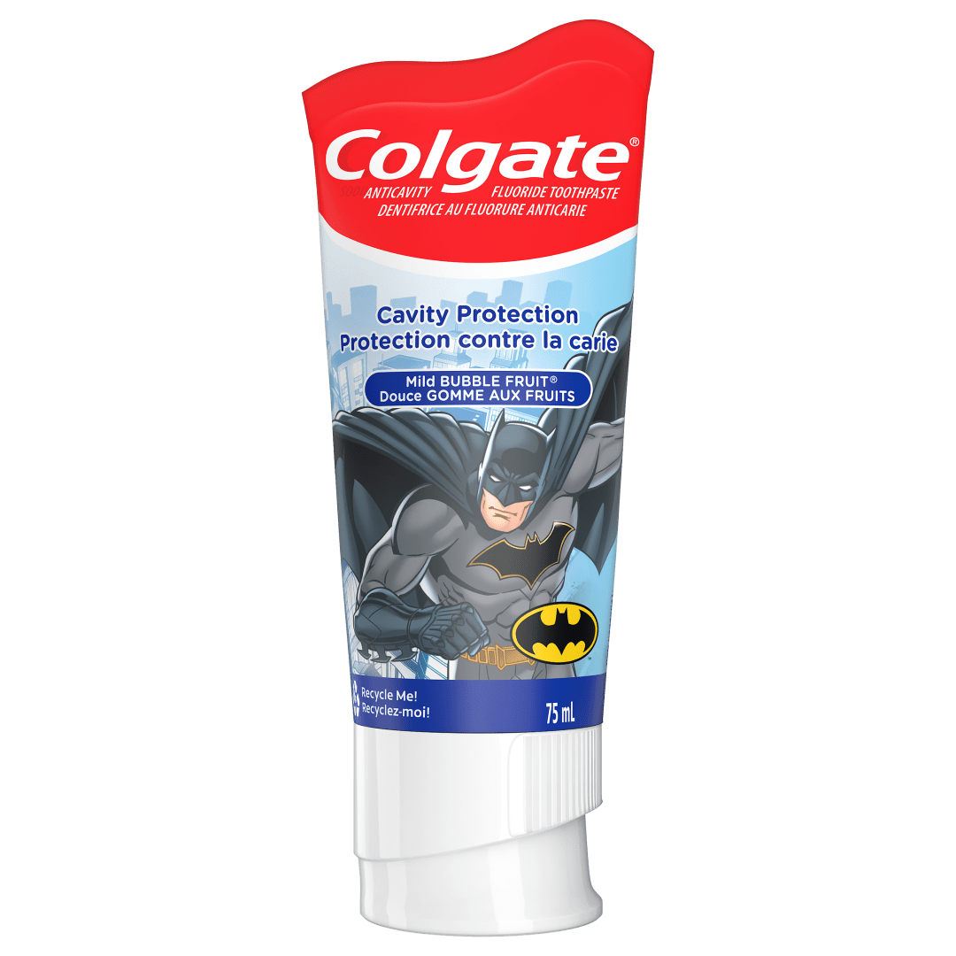Colgate Kids Fluoride Toothpaste - Kids Licensed SUT - Mixed Case Boys (Minions, Batman, Minecraft) - 75 mL