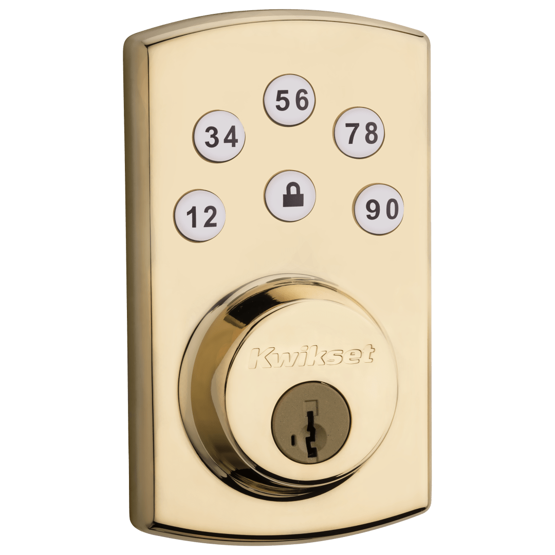 907 Powerbolt2® Electronic Deadbolt featuring SmartKey Security™ in Polished Brass