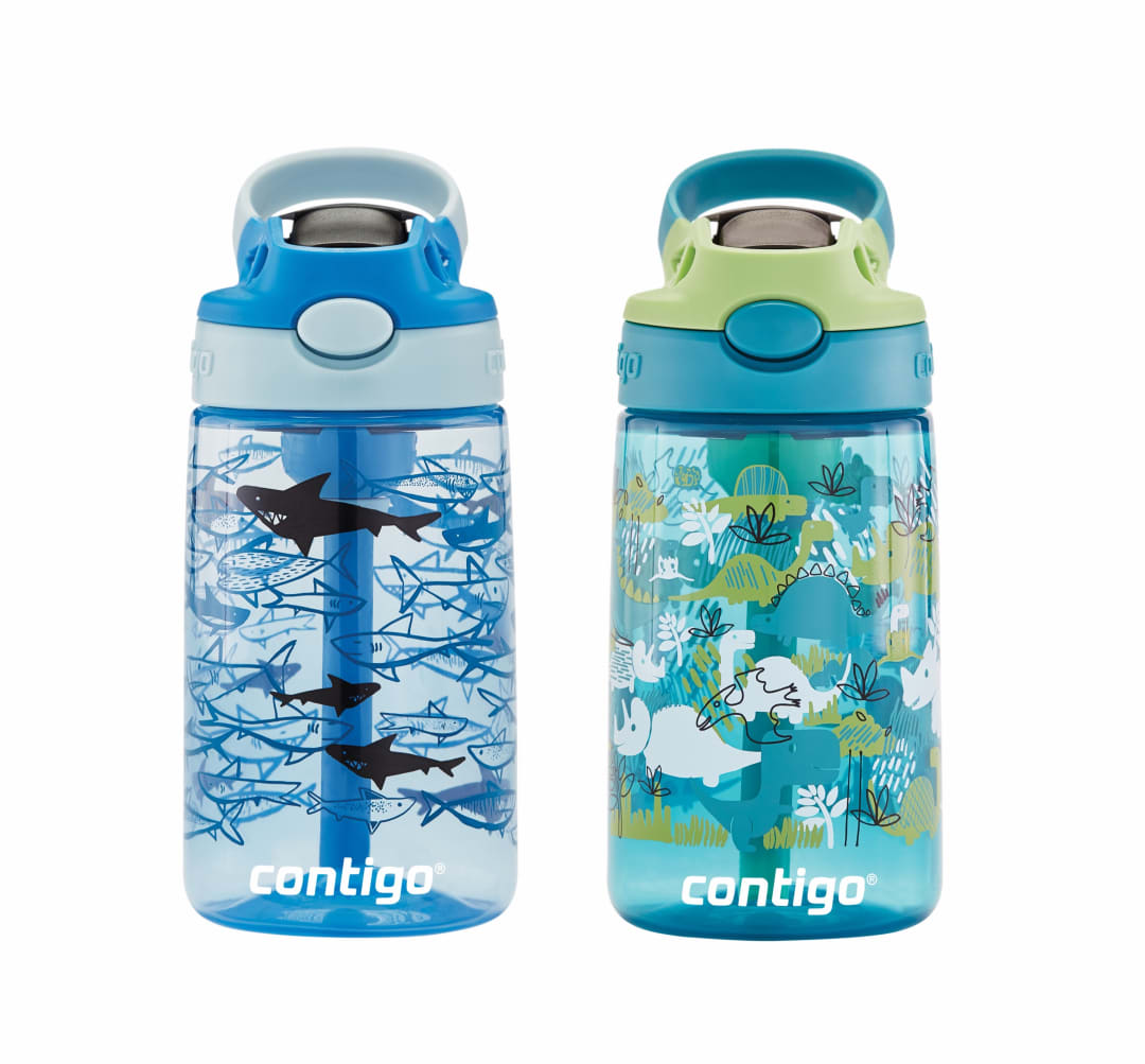 CLEANABLE 14OZ PP 2PK DINOS   SHARKS