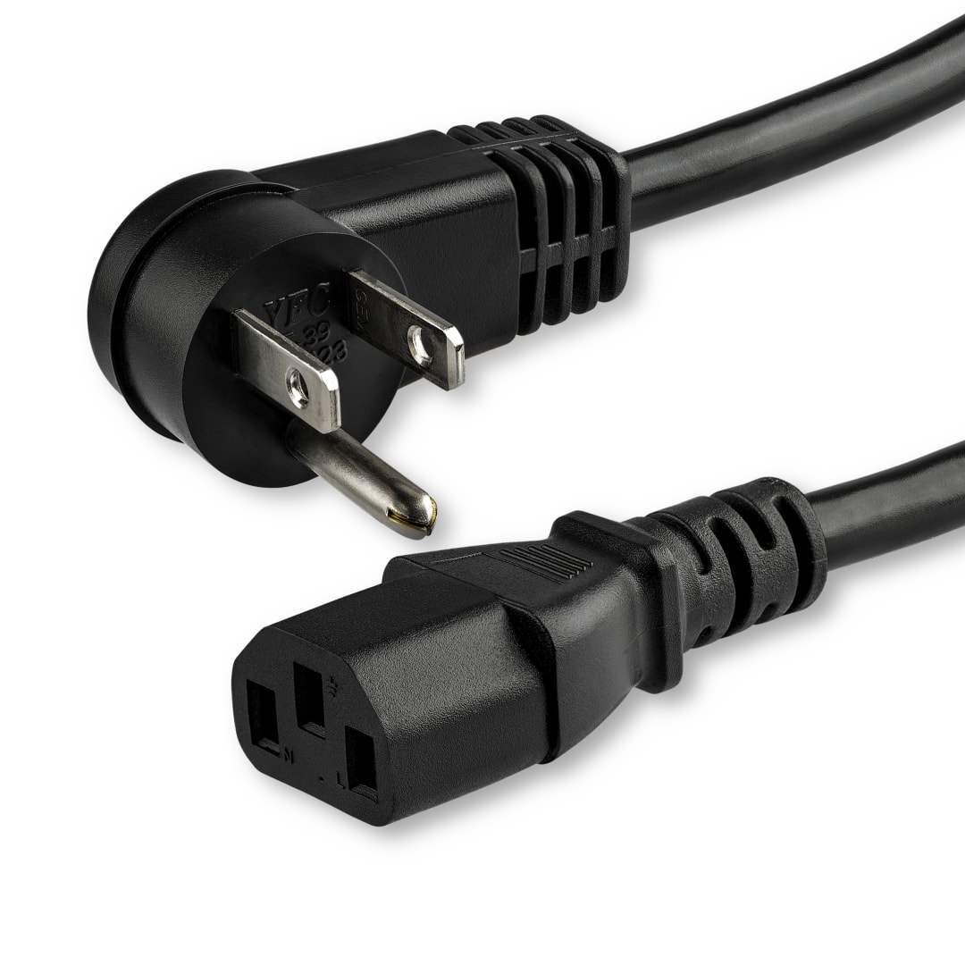 15ft NEMA 5 15P Right angle to C13 cable