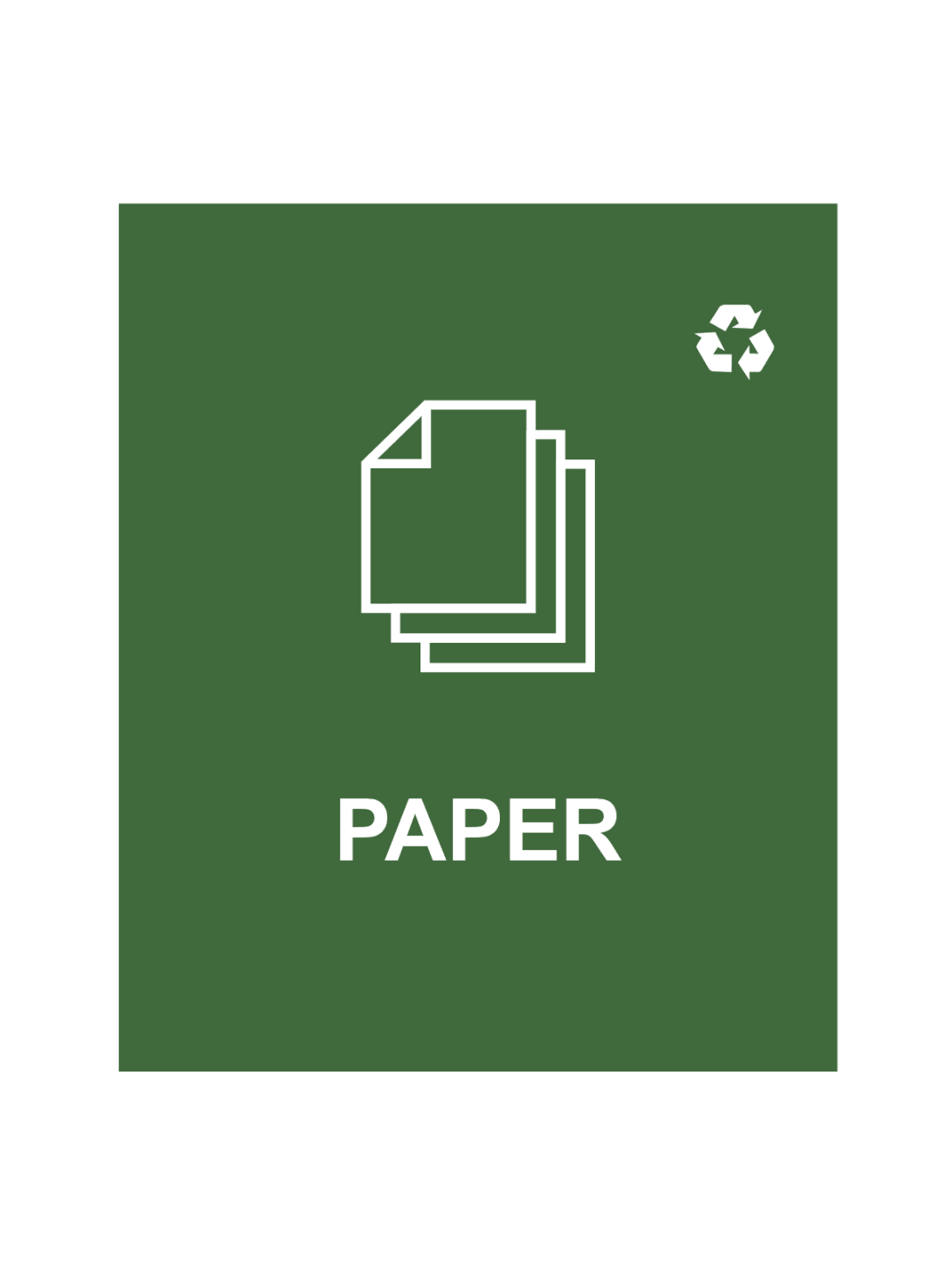 SPECTRUM - Single - Sign - Paper - Green-White