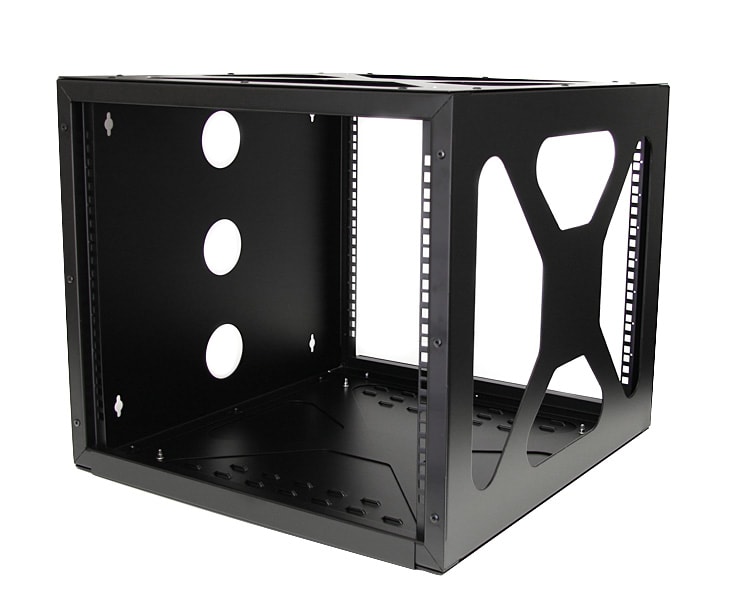 8U 19in Wall Mount Side Mount Open Frame Rack Cabinet
