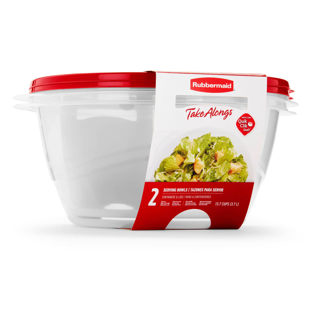 Rubbermaid® TakeAlongs® Serving Bowls and Food Storage Containers and Lids, 2-Pack