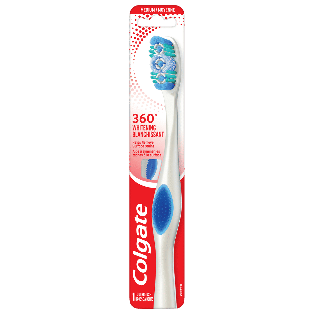 Colgate 360 Whitening Toothbrush, Medium