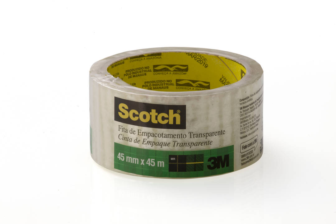Fita Adesiva de Empacotamento Scotch® 5802, Transparente, 45 mm x 45 m