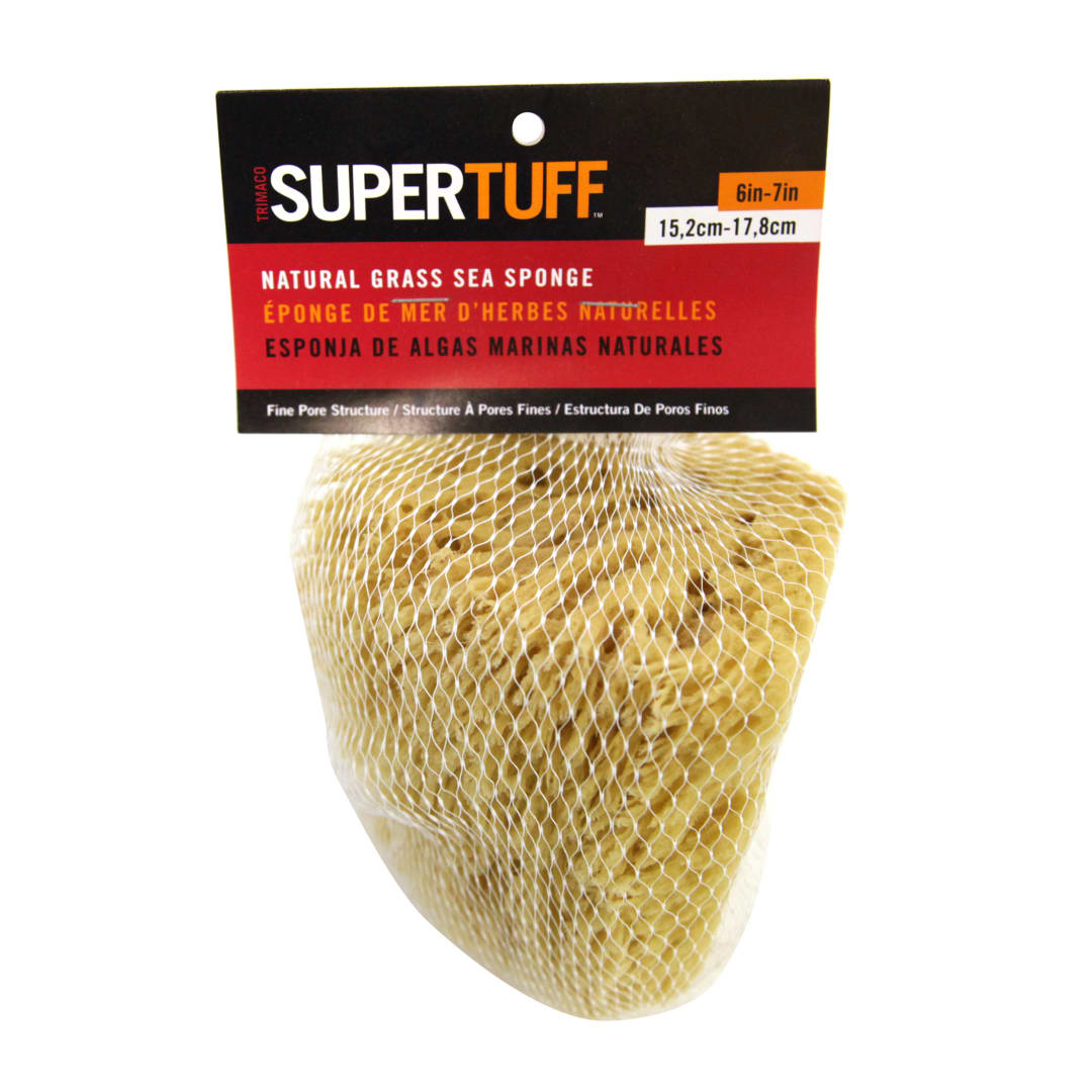 SuperTuff® Natural Grass Sea Sponge, 6-7"