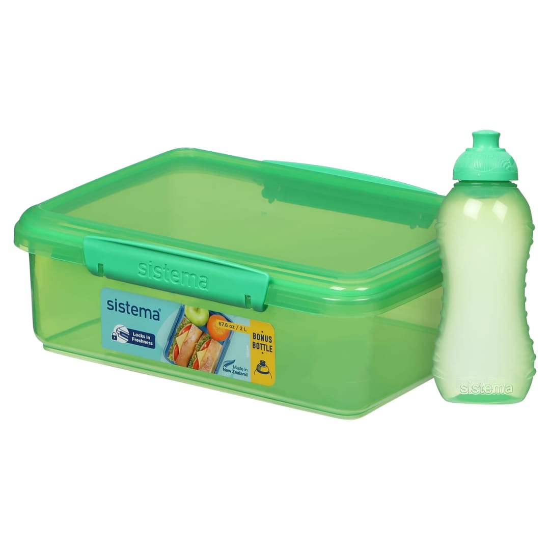 2L RECT W/330ML BTL GRN UK/FR BTS26