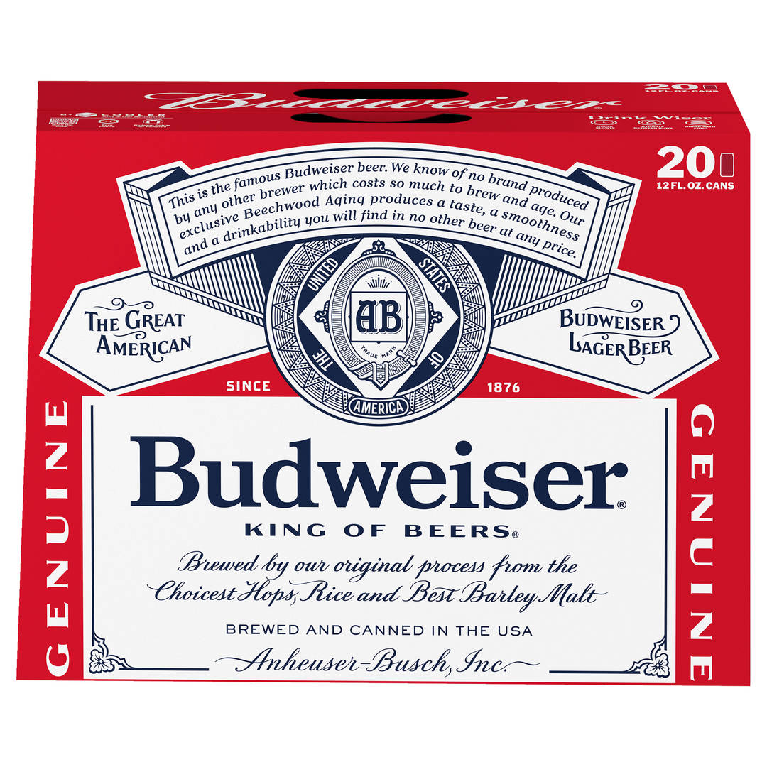 Budweiser Beer, 20 Pack 12 fl. oz. Cans