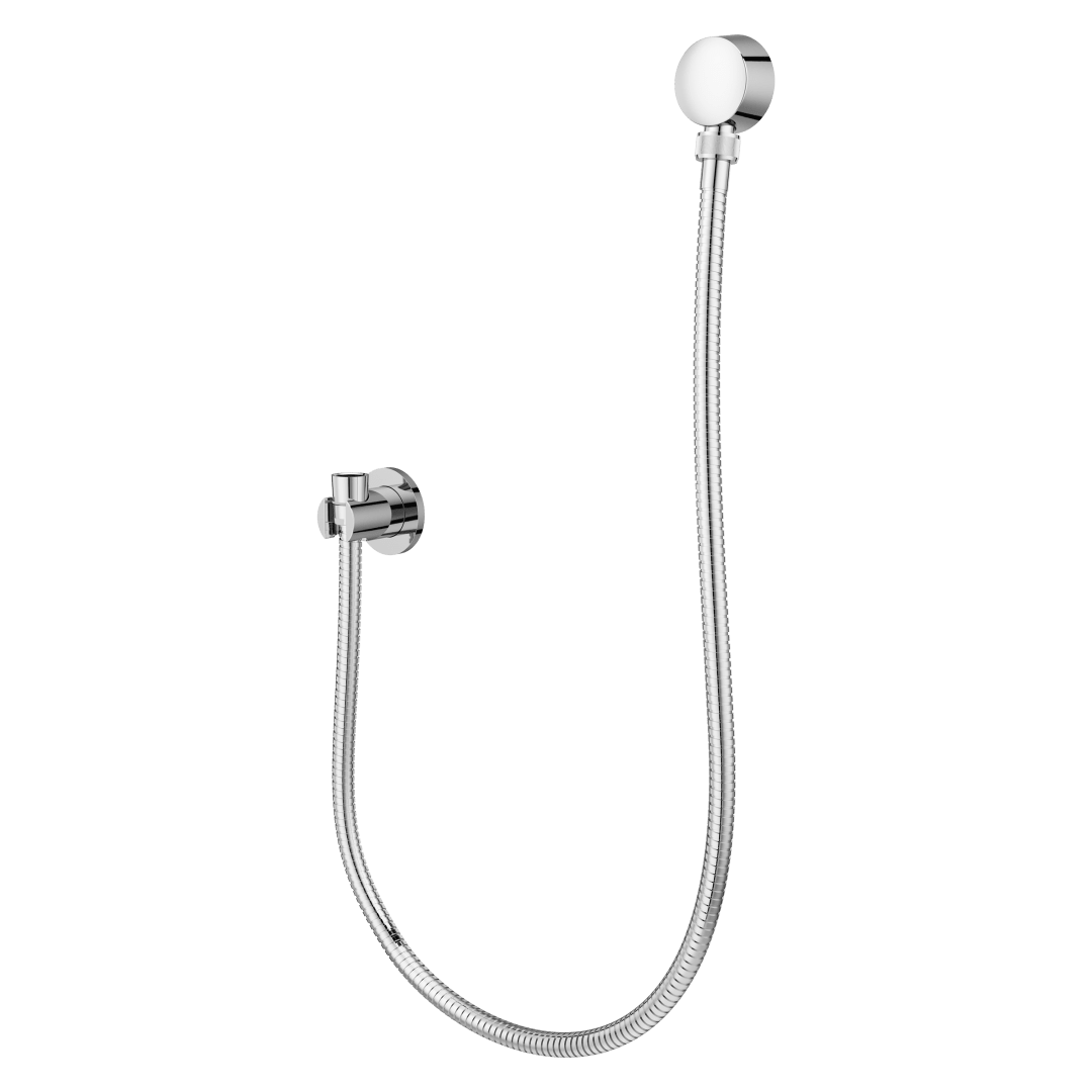 Modern Round 3-Piece Handheld Shower Kit with 60 in. Hose in Polished Chrome