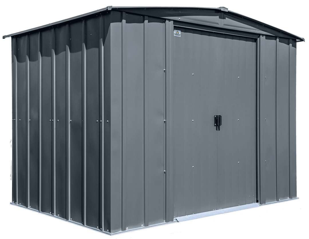 Arrow Classic 8 x 6 x 6 ft Charcoal Steel Storage Shed