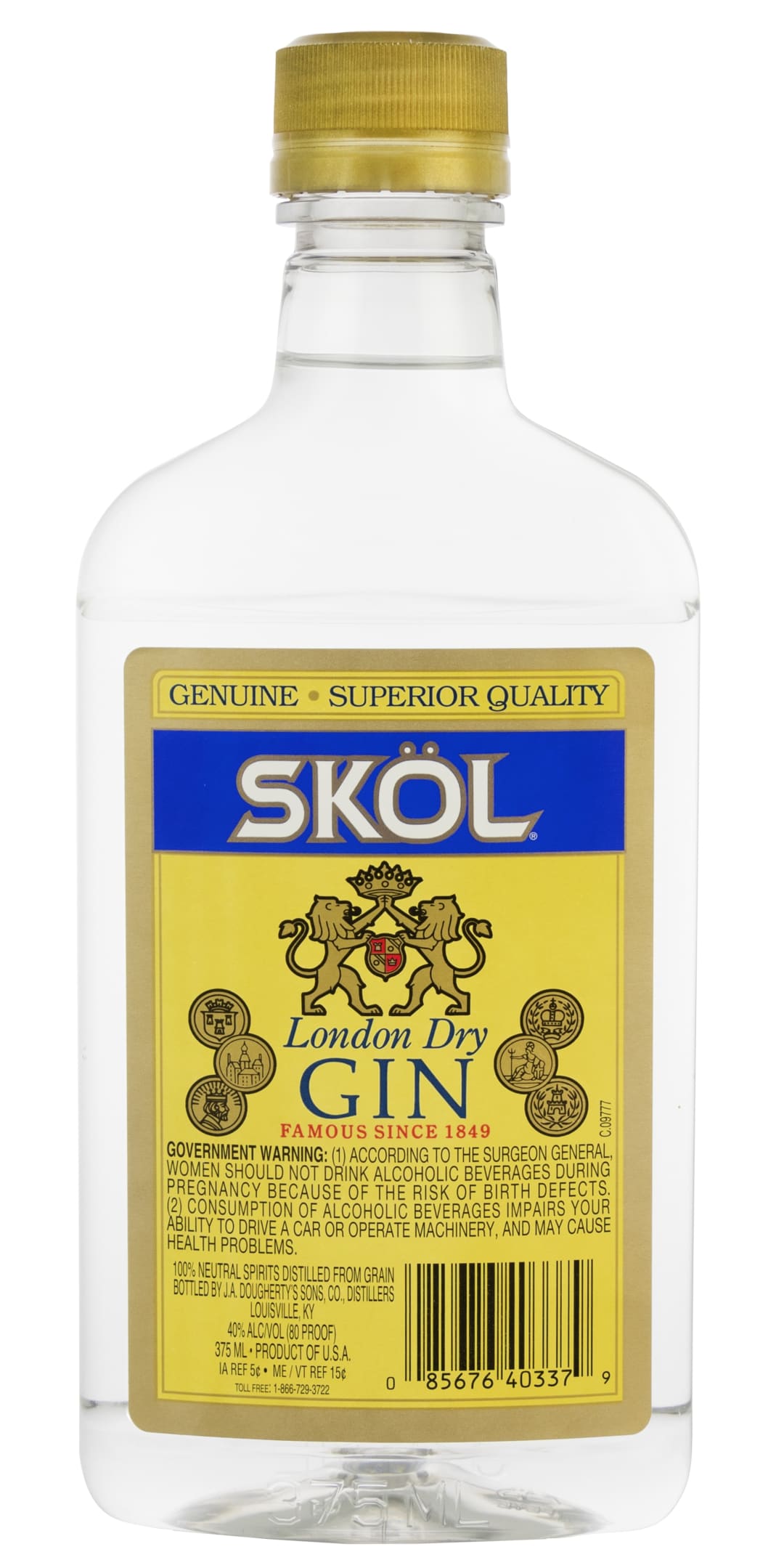 Skol Gin 375ml 80 Proof