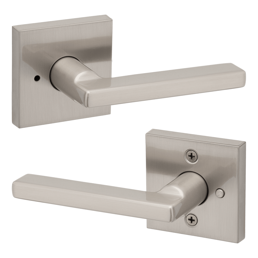 Halifax Privacy Lever in Satin Nickel