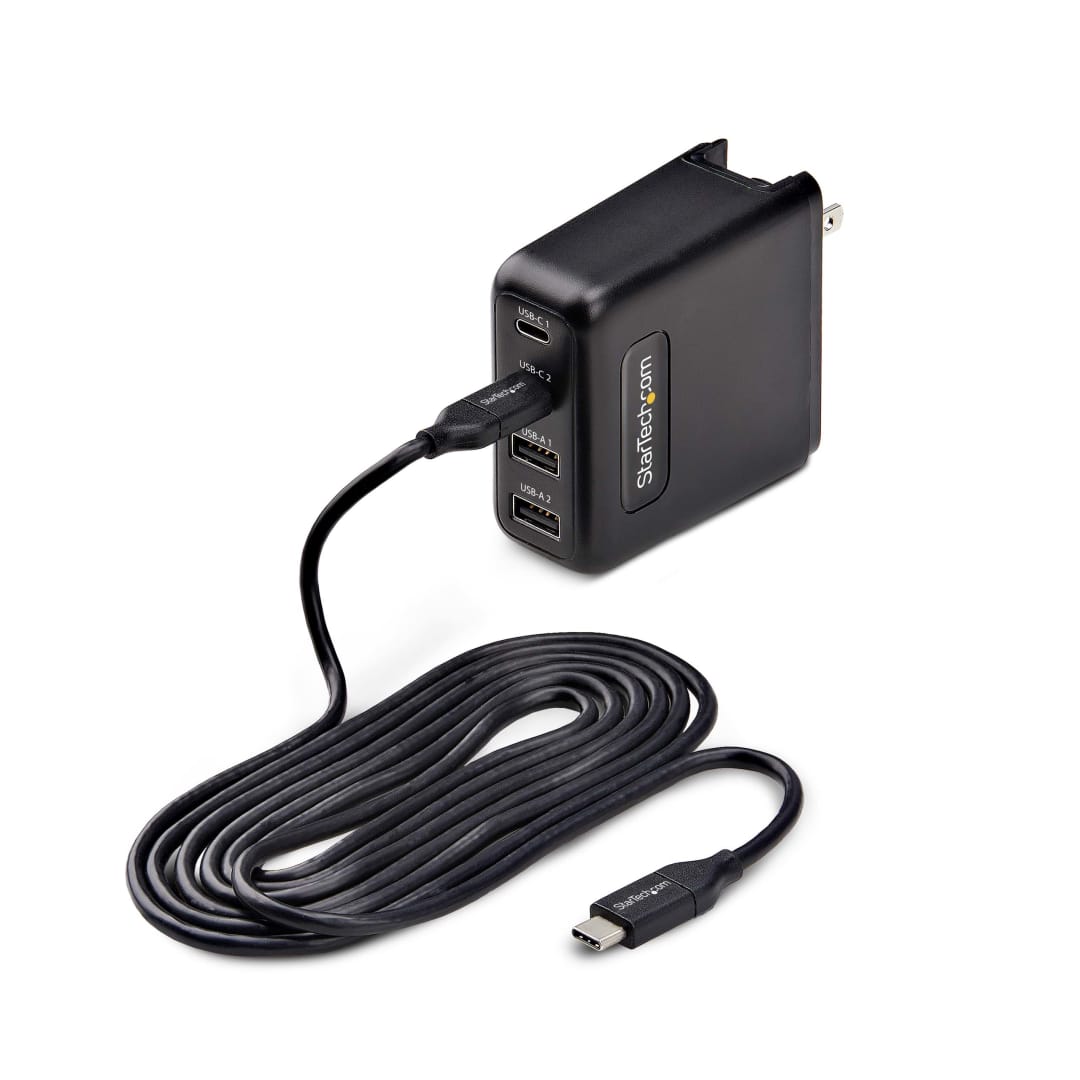 100W 2 x USB C 2 x USB A GaN Charger w  Rotating Plug NA