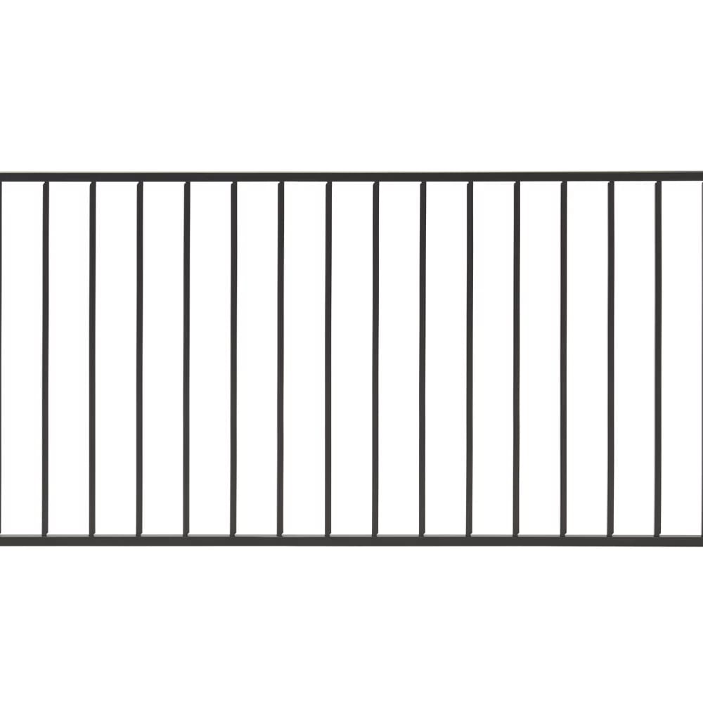 8-ft x 42-in Trex® Enhance™ Steel Stair Railing Panel in Charcoal Black