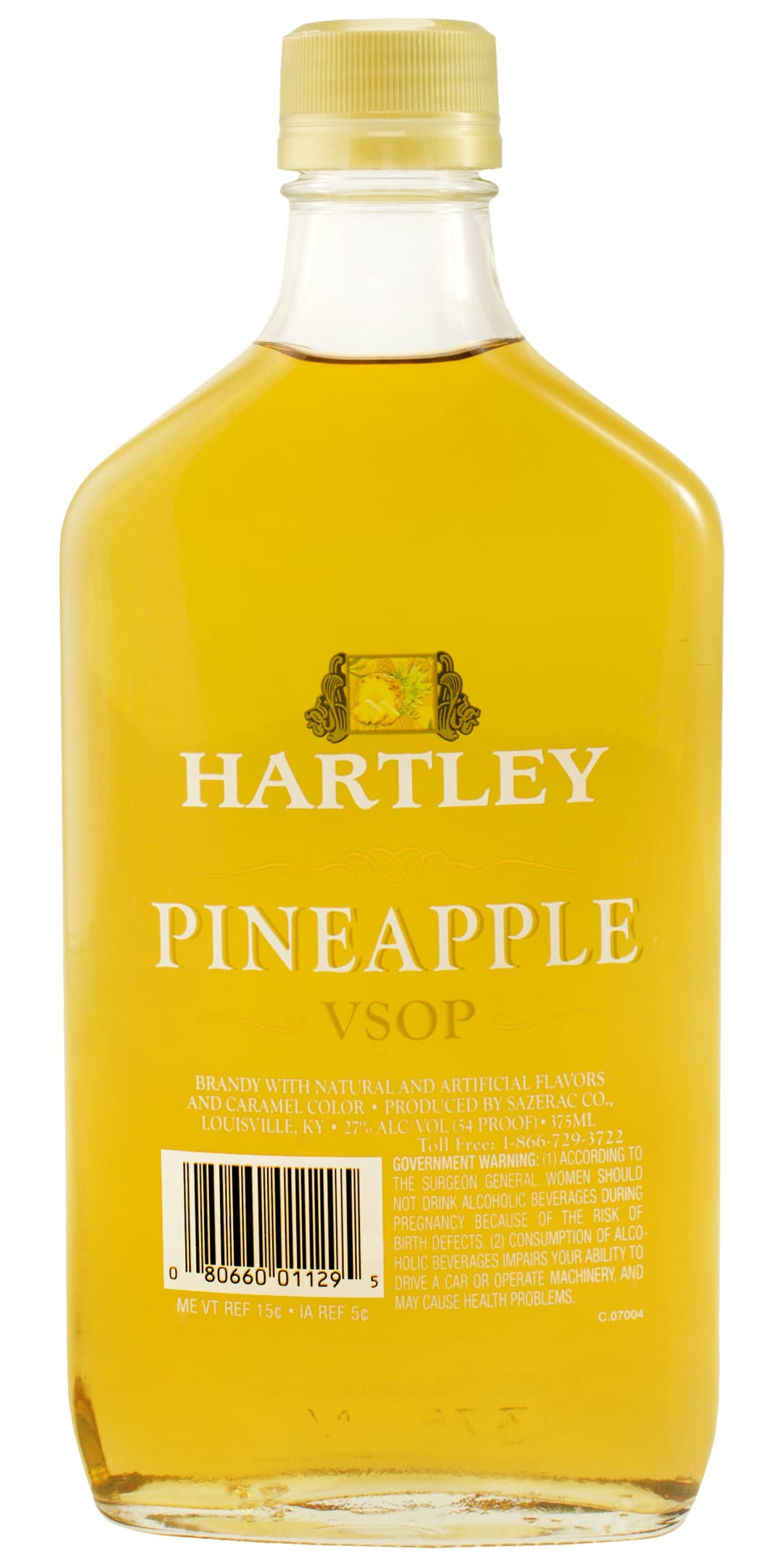 Hartley Pineapple Brandy 375ml 54 Proof