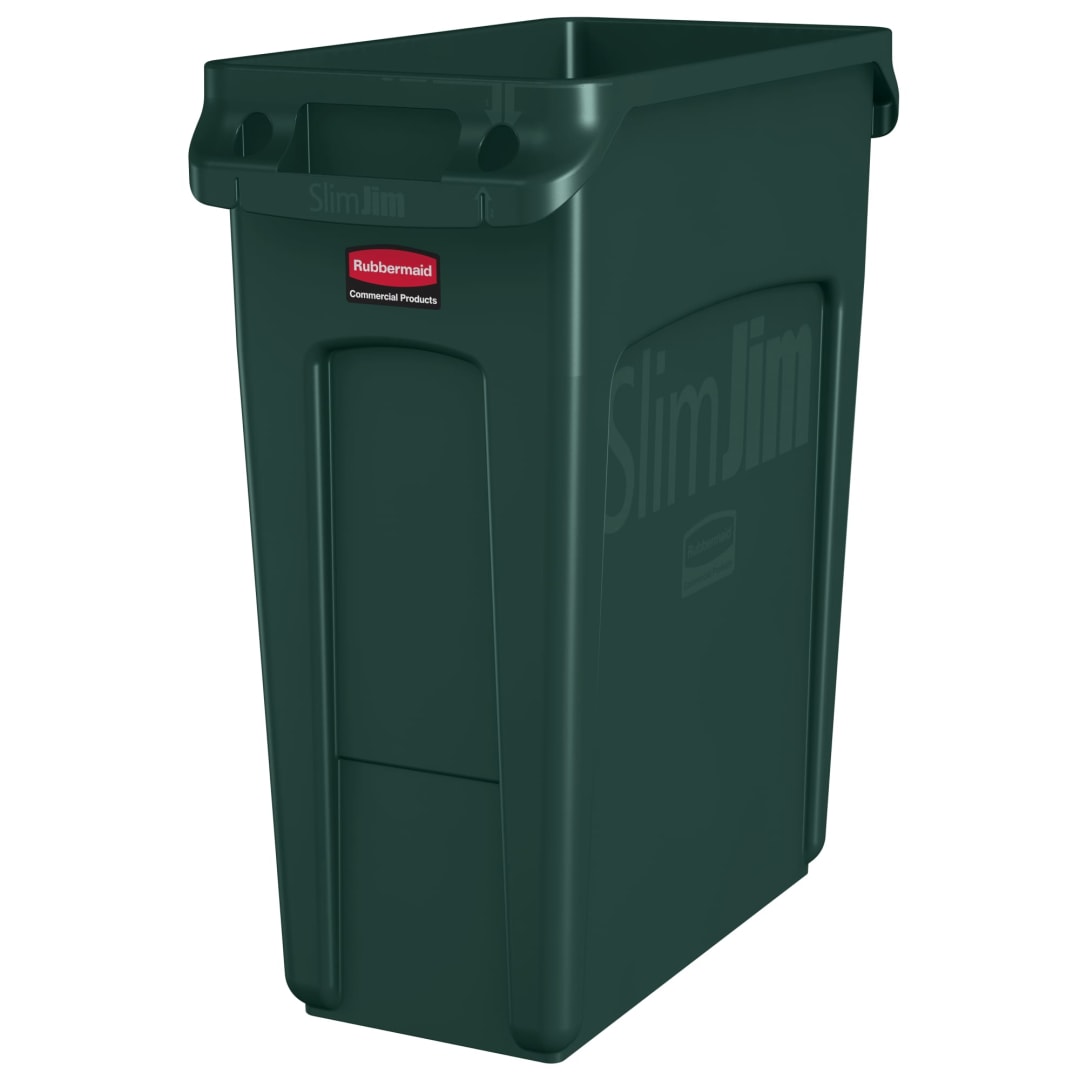 Vented Slim Jim® 16 Gal Green