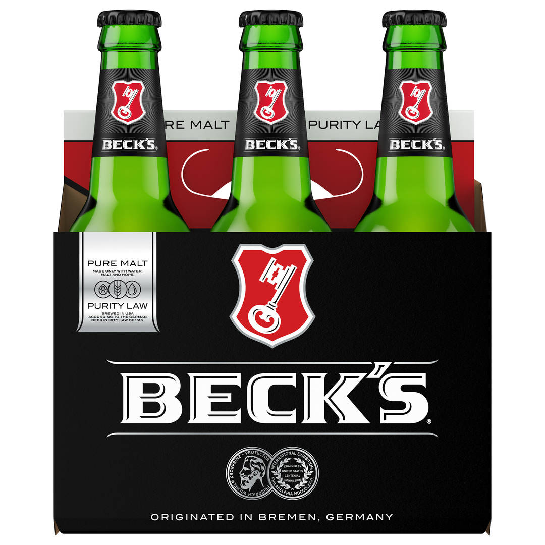 Beck's Beer Bottle 6 - 12 oz Bottles