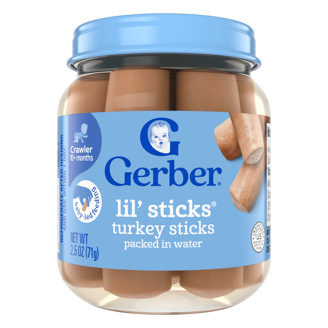 Gerber Stage 3 Baby Food, Lil’ Sticks Turkey Sticks, Turkey Baby Food