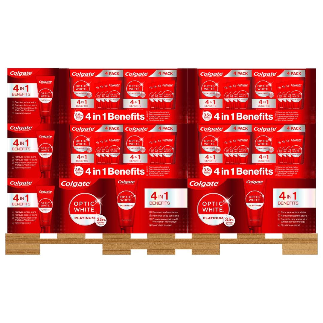 Colgate Optic White Stain Prevention Teeth Whitening Toothpaste, Clean Mint Paste