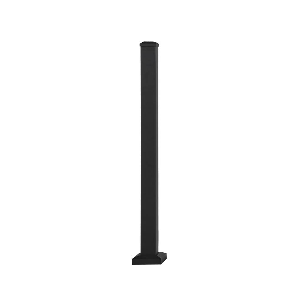 2.5-in x 2.5-in x 37-in Trex® Select™ Aluminum Rail Blank Post in Charcoal Black