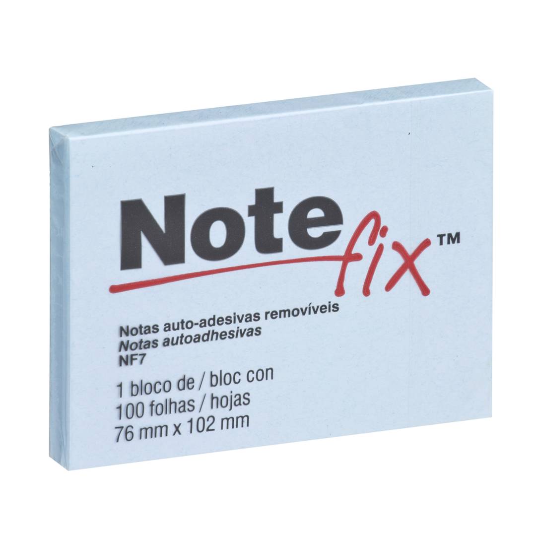 Bloco Adesivo Notefix™, Azul, 76 mm x 102 mm, 1 Bloco/ 100 Folhas