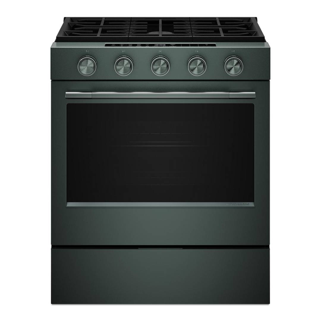 KitchenAid 5 Cu. Ft. Smart Slide-In Natural Gas Range - Juniper KSGS530SJP