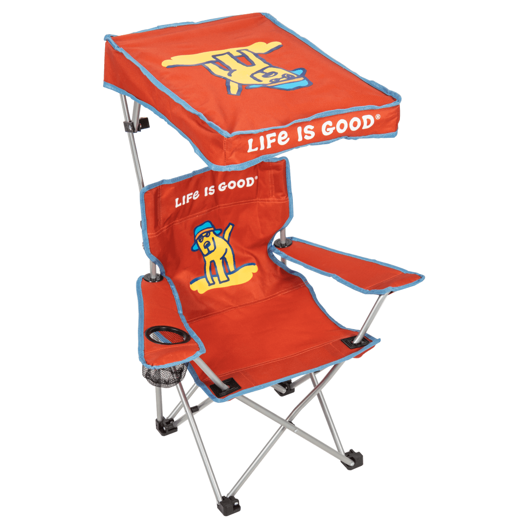 2 x 2 x 3 ft Orange Max Shade Quad Folding Camp Chair With Tilt Uv Sun Protection Canopy