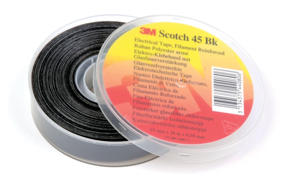 Scotch 45 Polyester Bant 19MMX20M Kutu 20 rulo (Siyah)