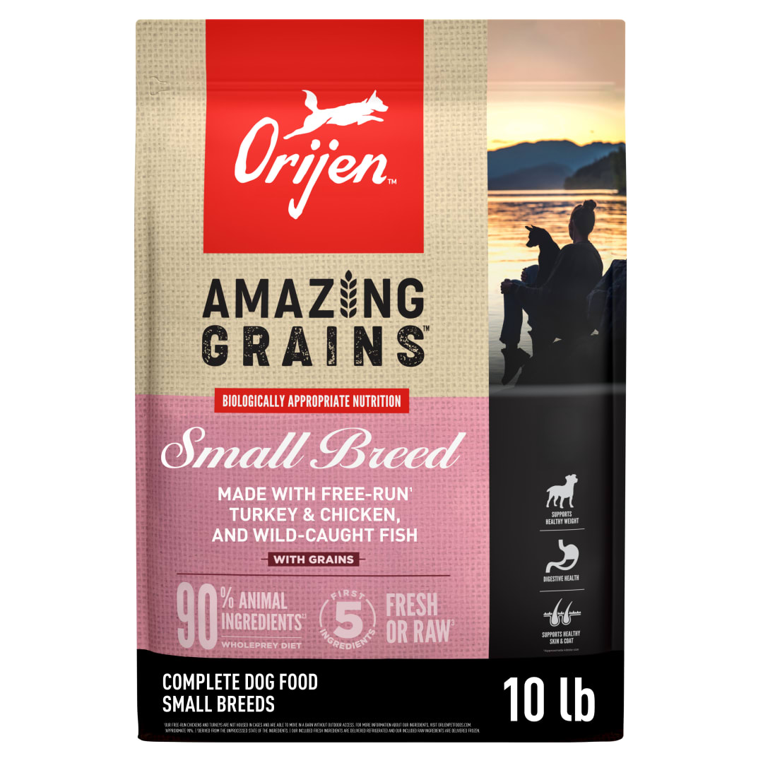 ORIJEN Amazing Grains High Protein Dry Dog Food Small Breed Recipe