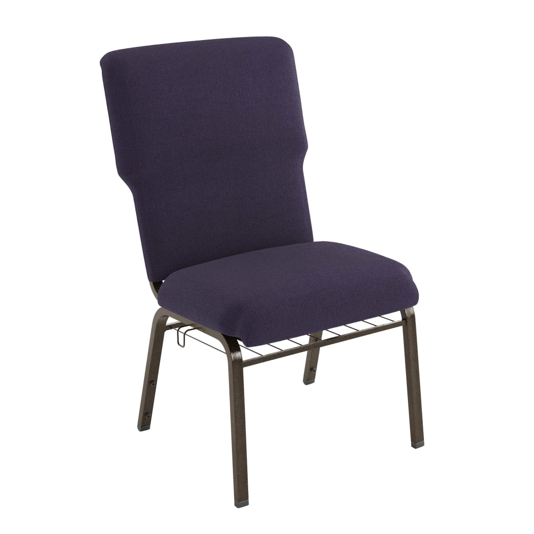 Advantage Eggplant Discount Church Chair - 21 in. Wide