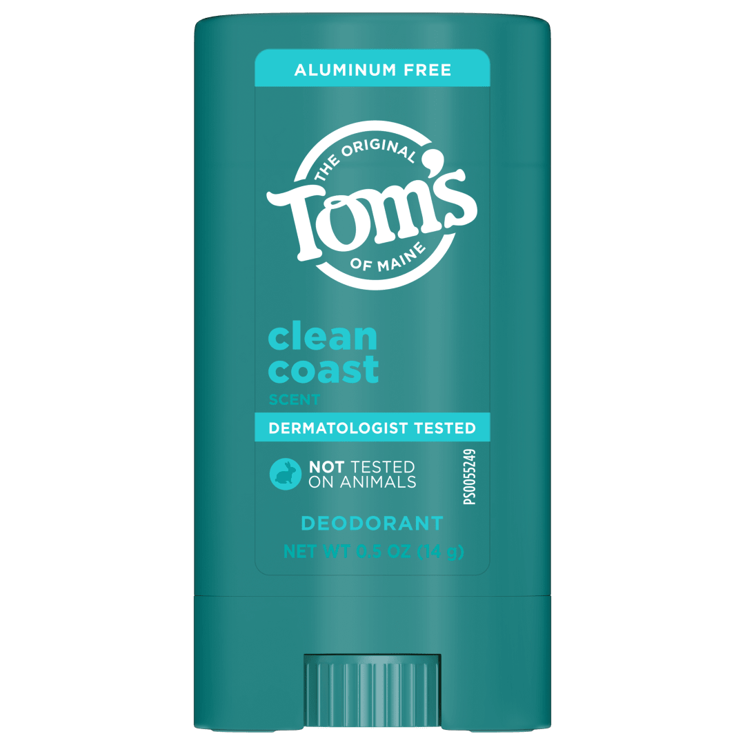 Tom’s of Maine Clean Coast Natural Mini Deodorant for Men and Women, Aluminum Free .5 oz