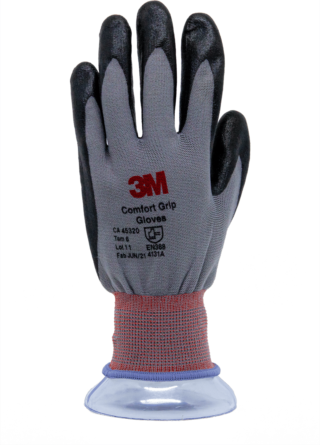 Luva 3M™ Comfort Grip, Uso Geral, Tamanho 6, 20 Pares por Caixa