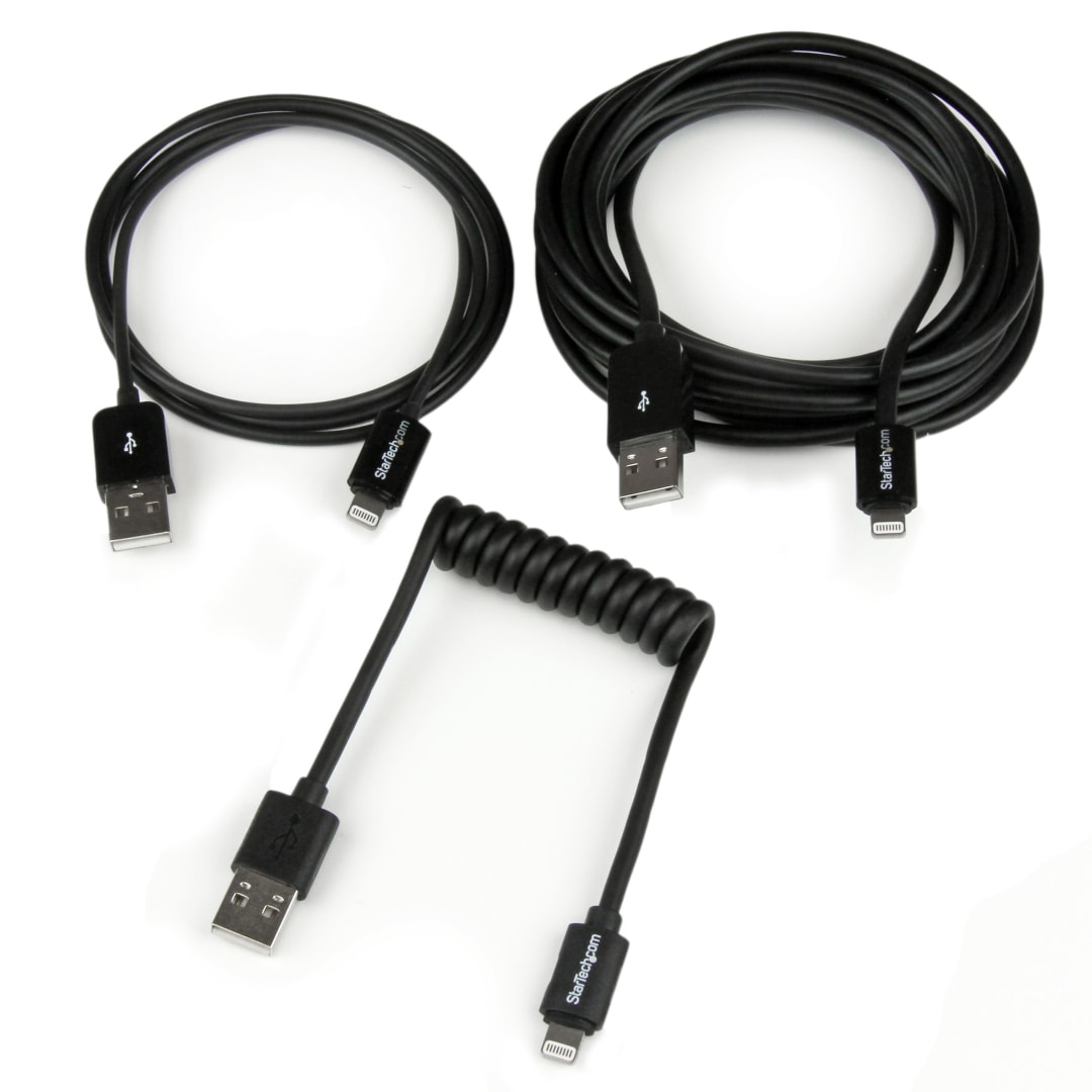 iPhone 5S charge cord kit - desk(30 cm), car(coiled), airpor