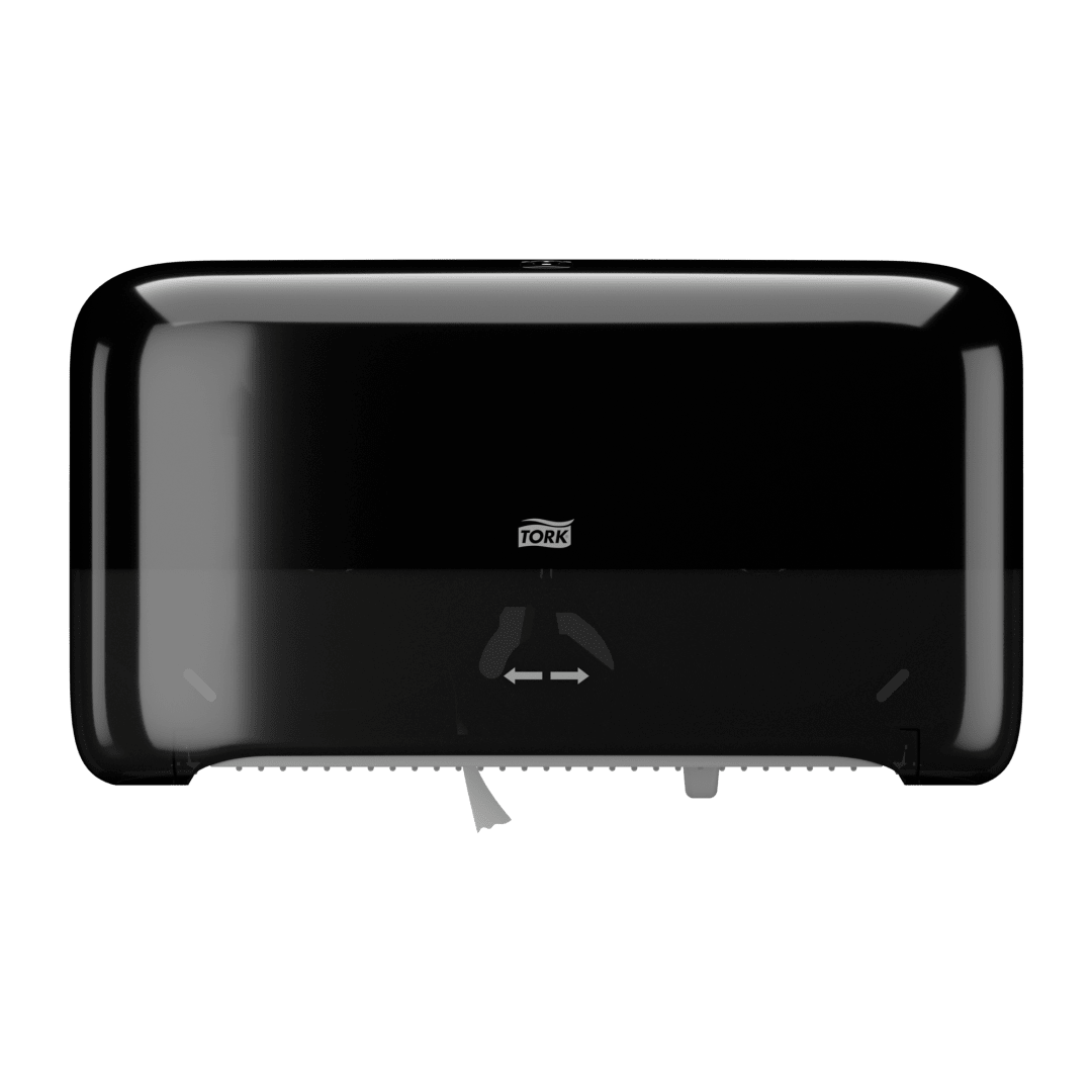 Tork Mini Jumbo 2-roll Toilet Paper Dispenser Black