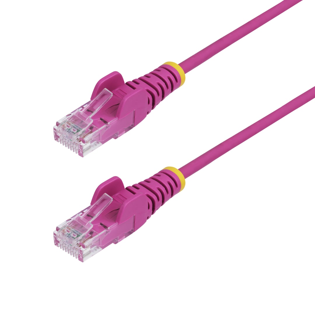 1m Pink Snagless Slim Cat 6 Patch Cable