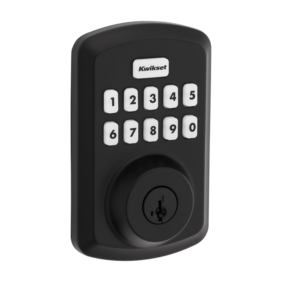 Kwikset Powerbolt 250 10-Button Keypad Matte Black Transitional Electronic Deadbolt Door Lock