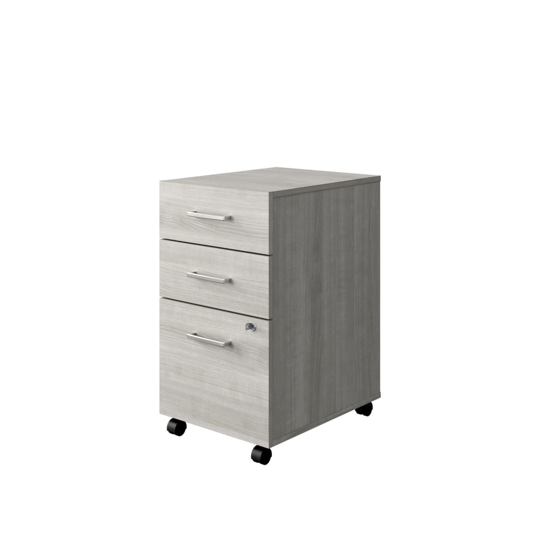 Cornerstone Pre-Assembled 3-Drawer Mobile Pedestal, Slate Gray