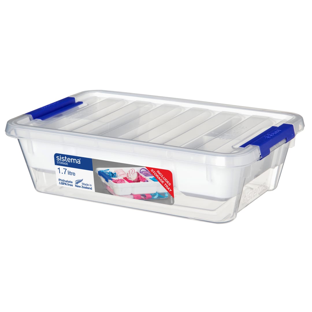 PDQ 1.73L STORAGE W/ TRAY BLUE
