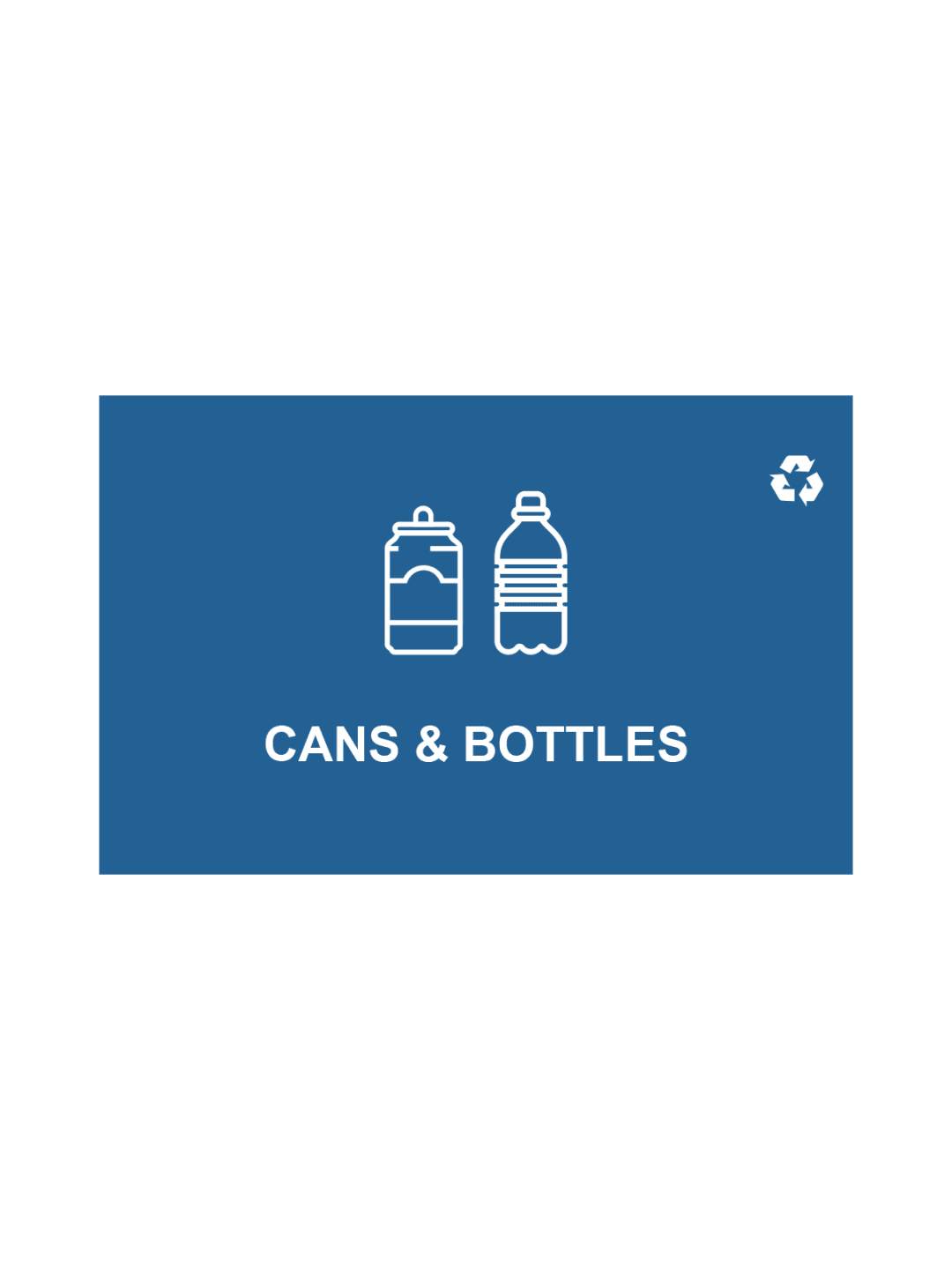 SPECTRUM - Ellipse Single Sign - Cans & Bottles - Blue-White