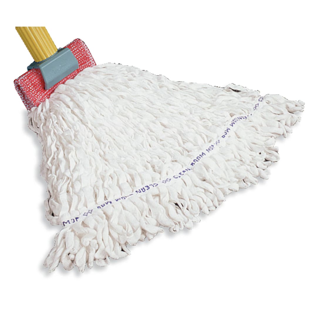 20 OZ Clean Room Wet Mop, 5" Headband, White