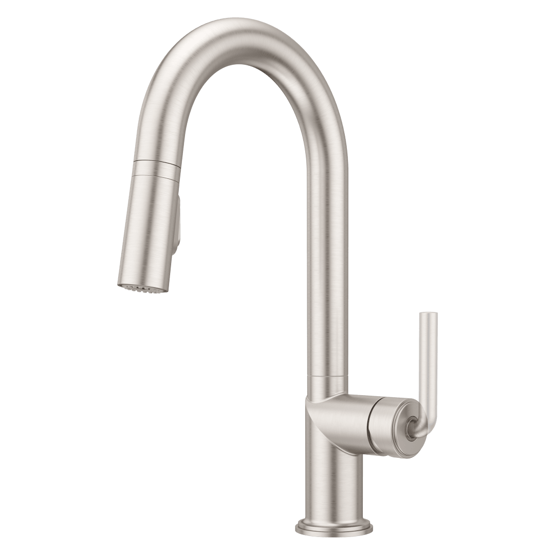 Tenet 1-Handle Pull-Down Bar/Prep Faucet in Spot Defense Brushed Nickel