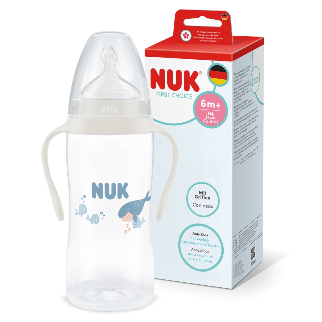 NUK FC 300ML PP LBTL WHALE CL1 1/BOX
