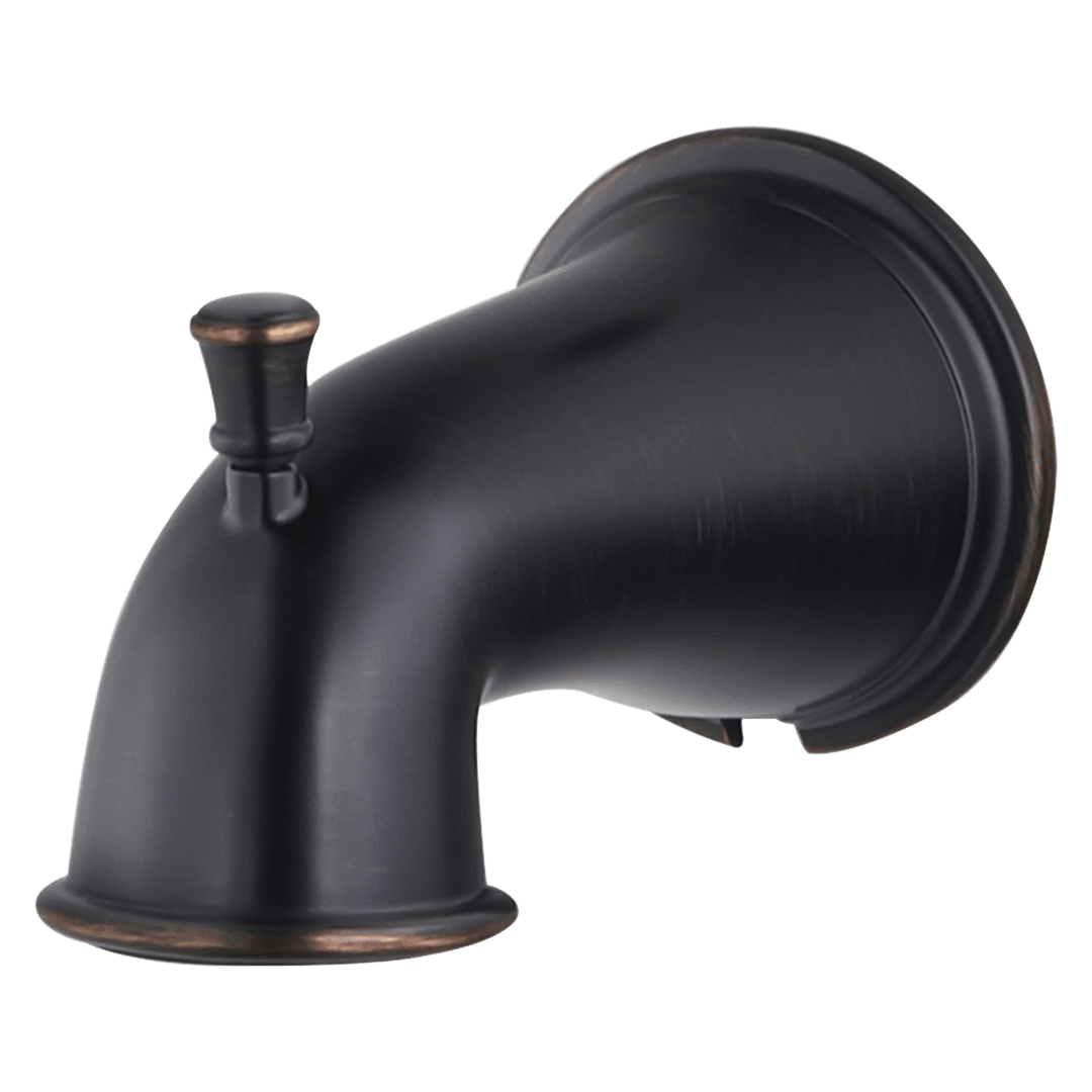Quick Connect Tub Spout with Diverter in Tuscan Bronze