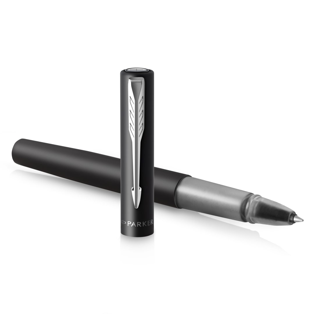 Parker Vector XL RollerBall® Pen | Metallic Black Lacquer on Brass | Fine Point with Black Ink Refill | Gift Box