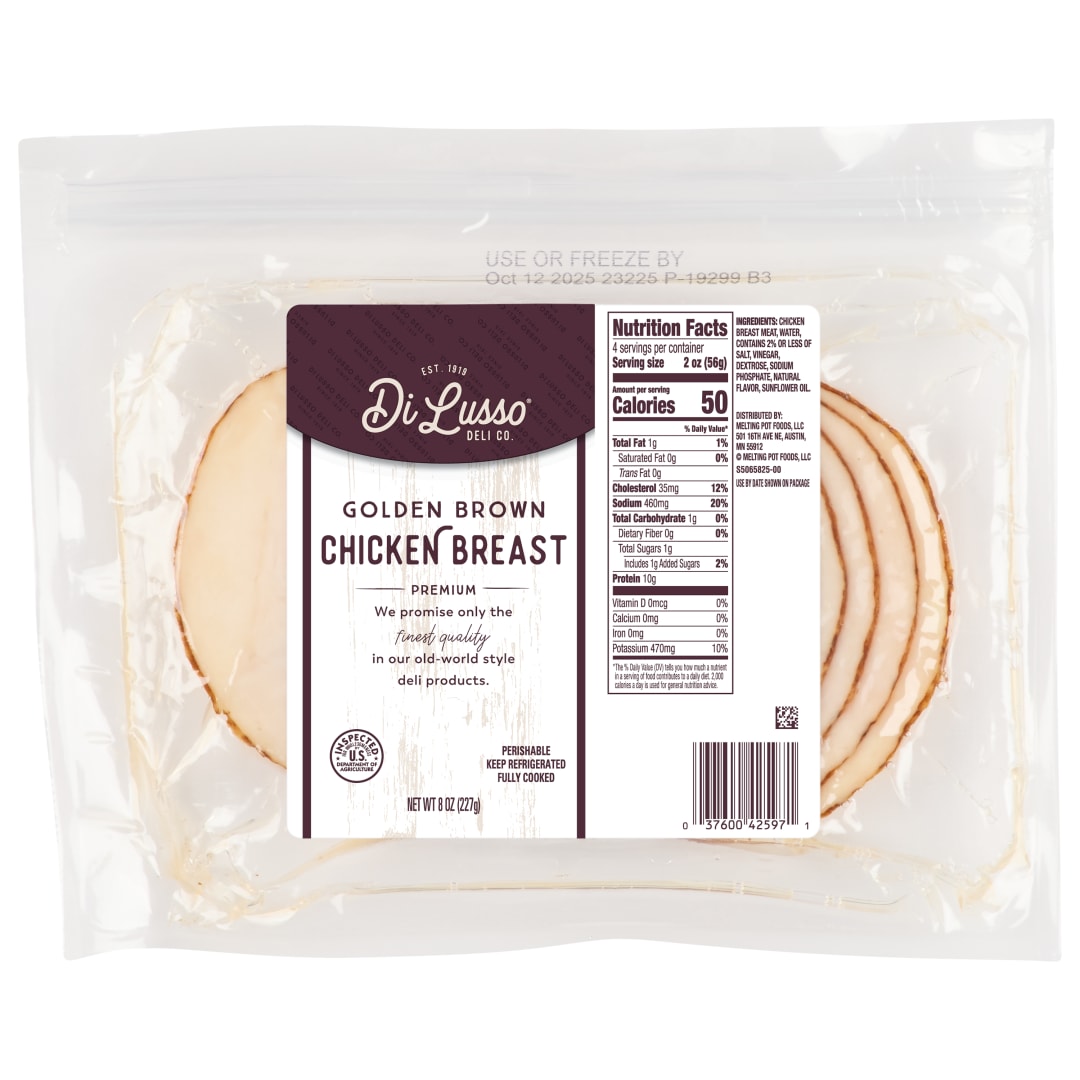 DILUSSO Sliced Golden Browned Chicken Vacuum Pack 8oz