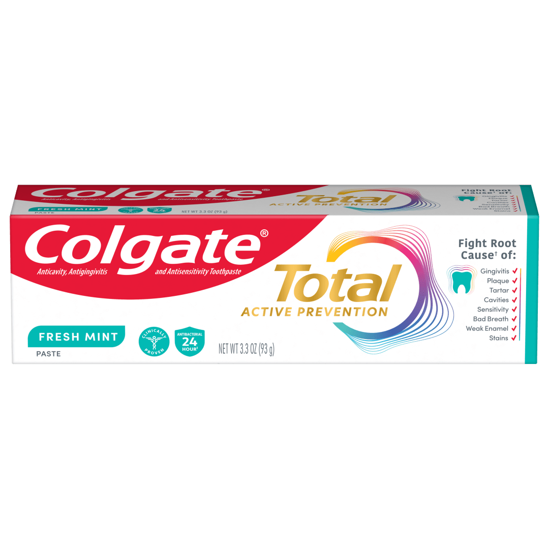 Colgate Total Active Prevention Fresh Mint Toothpaste, 3.3 oz