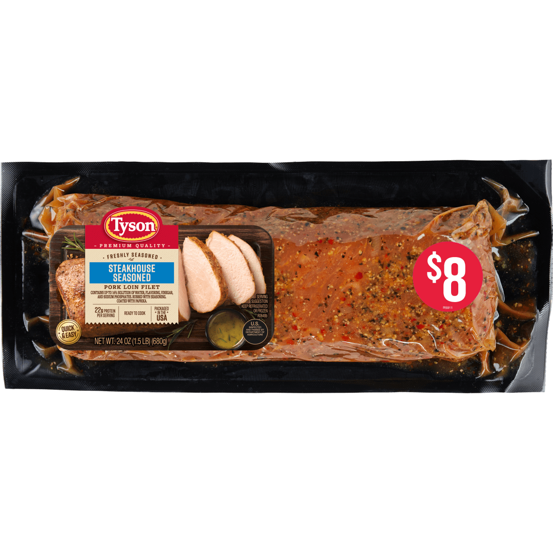 Tyson® Pork Loin Filet, Steakhouse Seasoned 