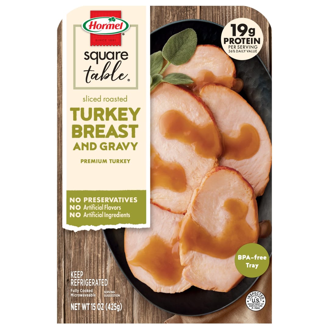 HORMEL SQUARE TABLE Sliced Roast Turkey Breast and Gravy