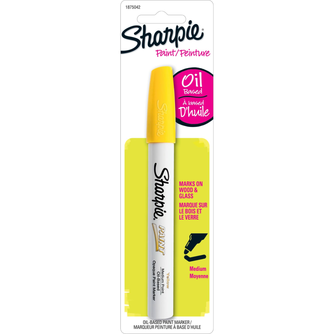 Sharpie® Oil-Based Paint Marker, Medium Point, Yellow, 1 Count